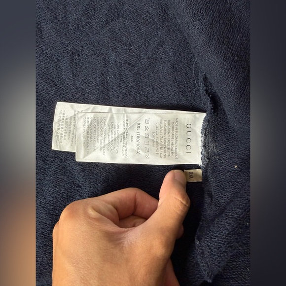 Gucci Navy Armband Signature Zip-up Uniform Sweater Sz XXL lot - Picture 7 of 13